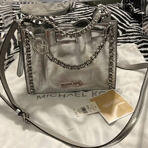 Michael Kors Metallic Silver Shoulder Bag